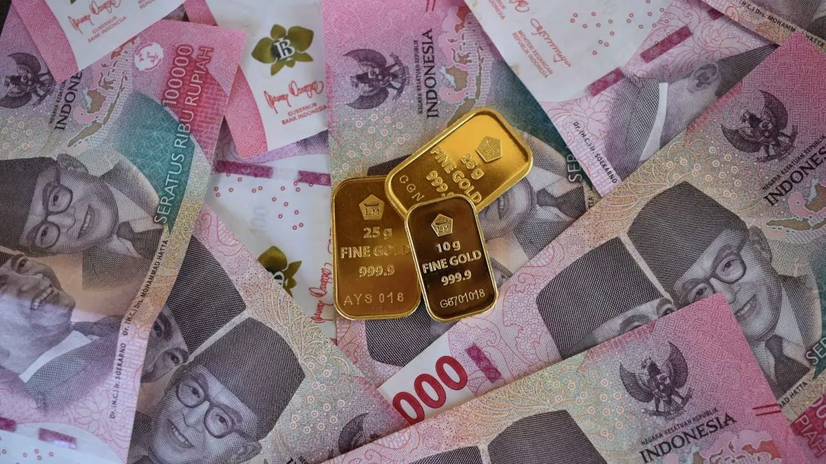 Ilustrasi investasi emas.