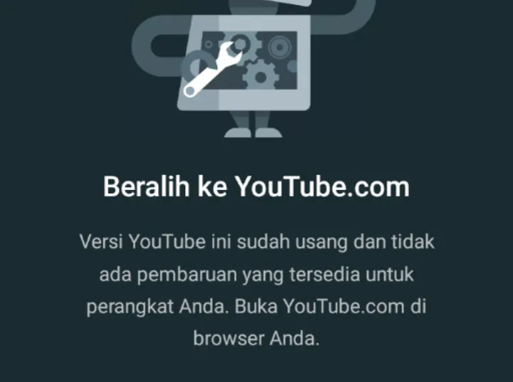 Peringatan YouTube sudah usang.