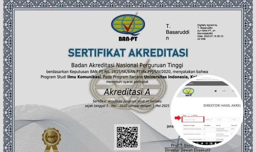 Ilustrsi Sertifikat Akreditasi BAN-PT untuk CPNS 2024