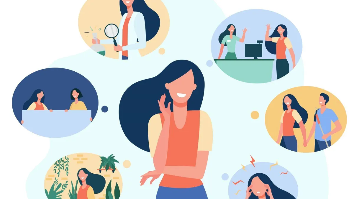 Ilustrasi tipe kepribadian yang berhubungan dengan jurusan yang cocok untuk kamu.