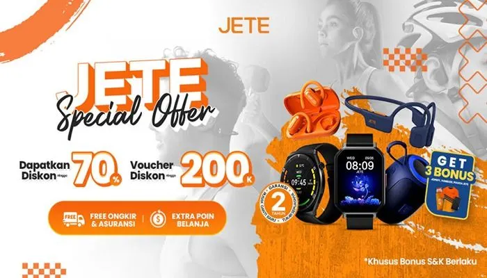 Smartwatch Jete Volt tersebut sudah dilengkapi dengan teknologi terbaru yakni layar AMOLED, GPS bawaan, hingga fitur wireless charging.