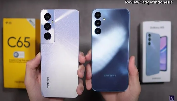 Samsung Galaxy A15 5G dan Realme C65 adalah dua produk ponsel dari merek besar yang ada di pasar gadget Indonesia.