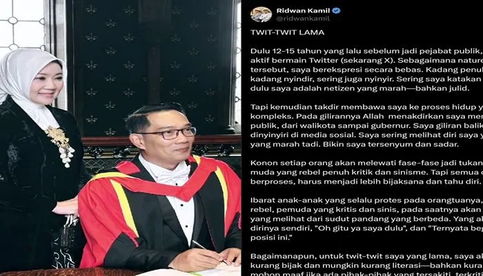 Jejak Digital Ridwan Kamil di Akun X Kembali Viral