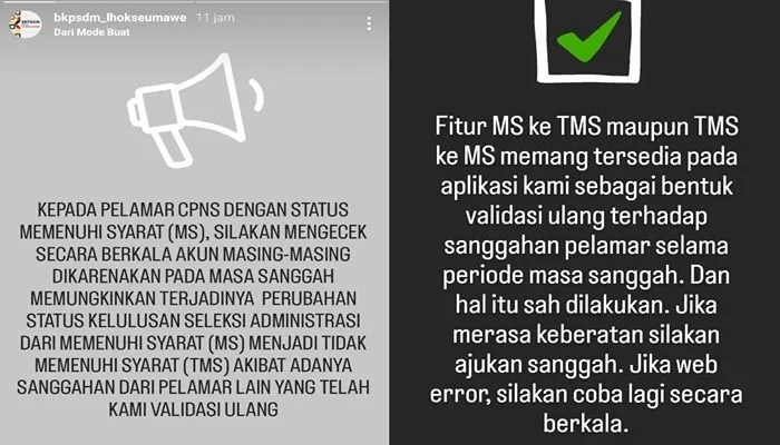 Pelamar seleksi calon pegawai negeri sipil (CPNS) 2024 sudah memasuki masa sanggah yang dimulai dari 20 sampai 22 September 2024.