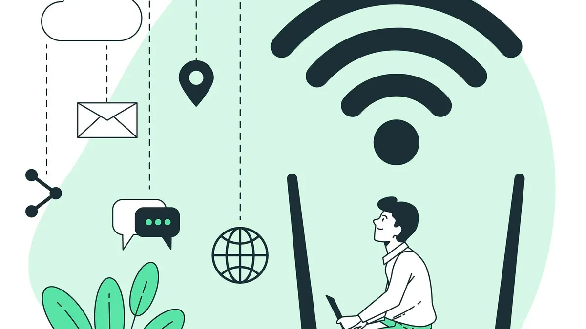 Ilustrasi kota dengan internet tercepat.