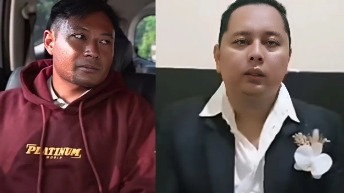 Kuasa hukum Iptu Rudiana, Pitra Romadoni (kanan) menyebut kesaksian Dede (kiri) terkait kasus Vina Cirebon itu hoaks dan fitnah 