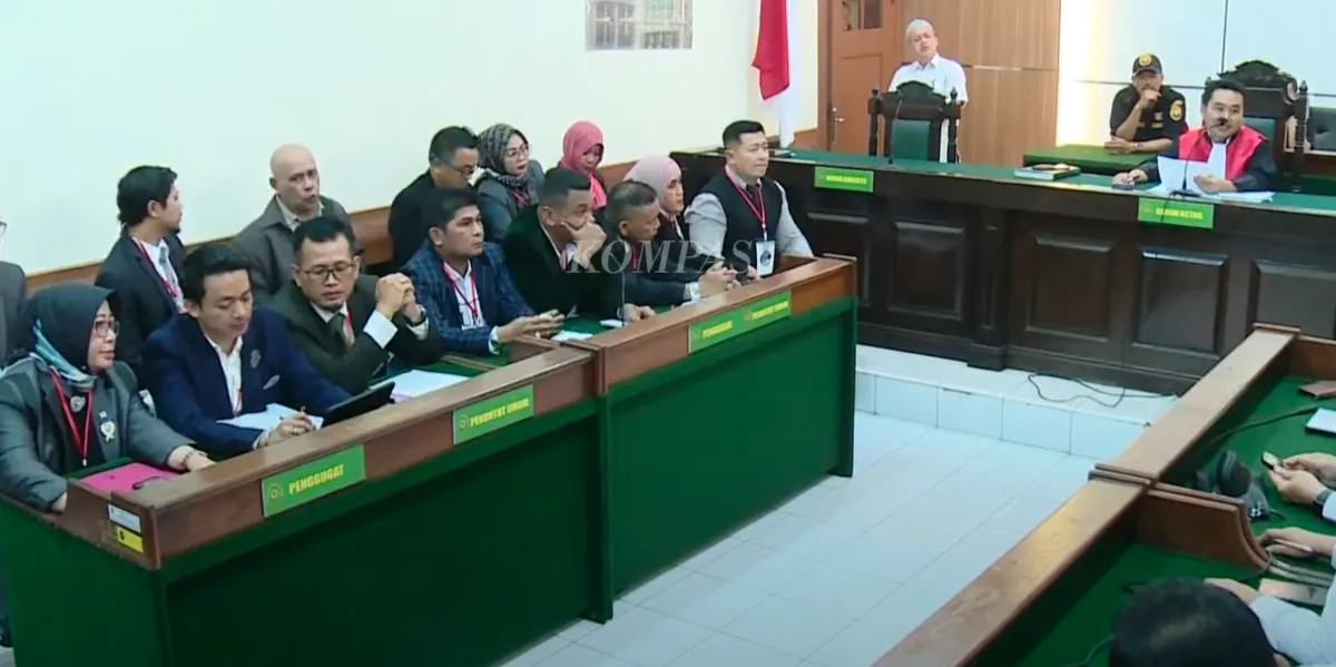 Suasana sidang praperadilan Pegi Setiawan di kasus Vina Cirebon 