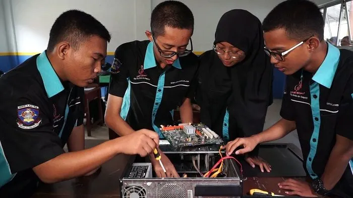 Ilustrasi siswa SMK