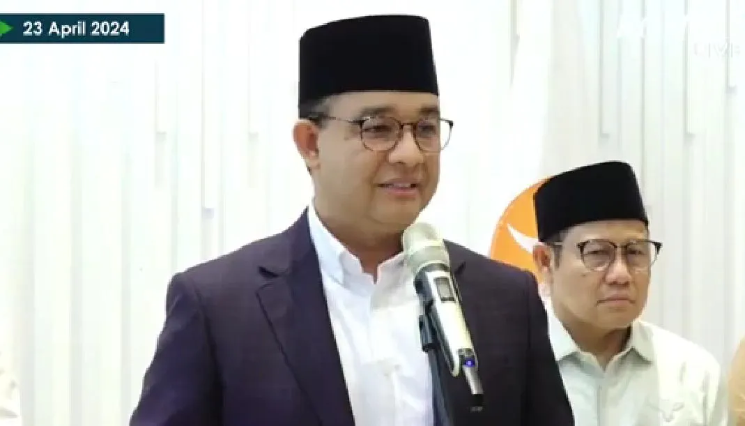 Anies Baswedan dan Muhaimin Iskandar (Cak Imin) mendatangi kantor DPP PKS pada Selasa, 23 April 2024.