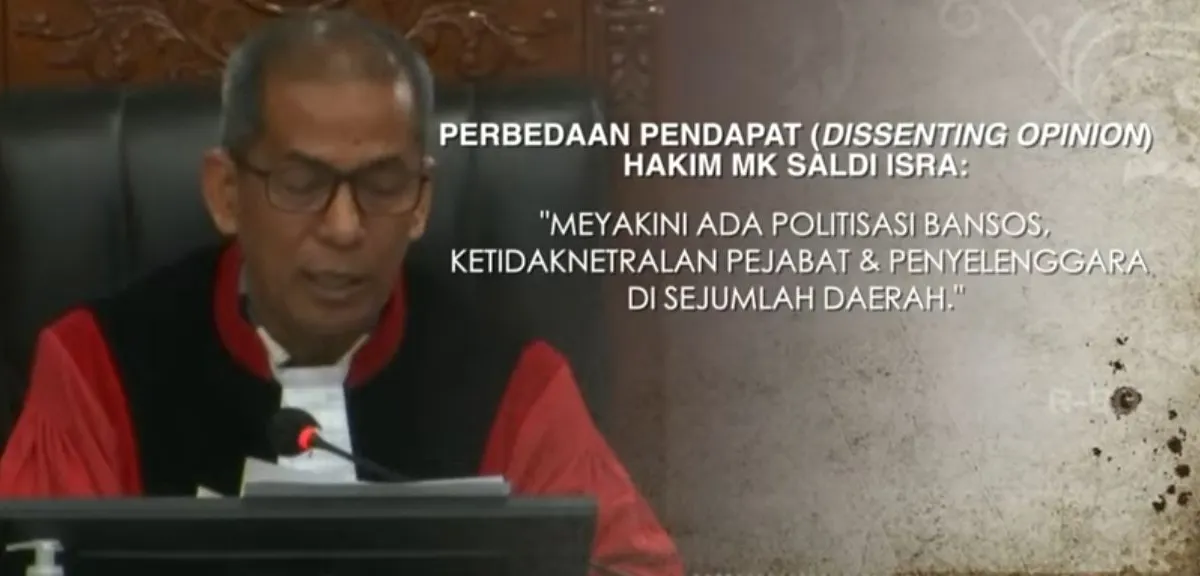 3 Hakim MK Dissenting Opinion Terhadap Putusan Sengketa Pilpres