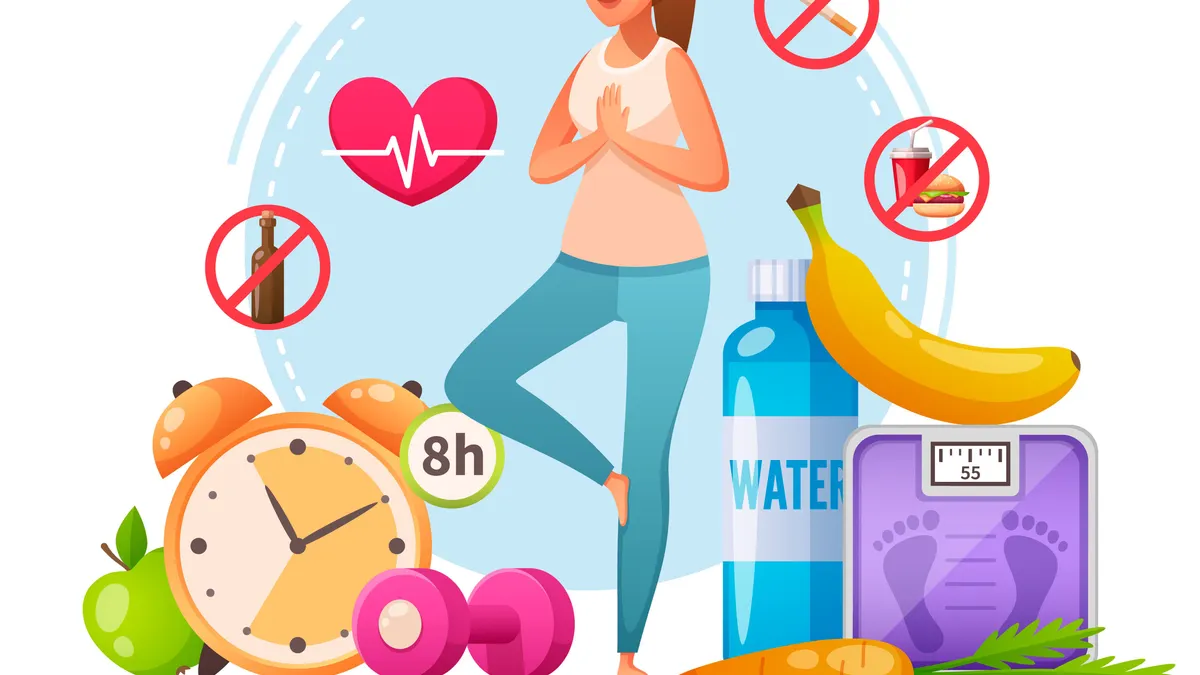 Ilustrasi hidup sehat. (Freepik)