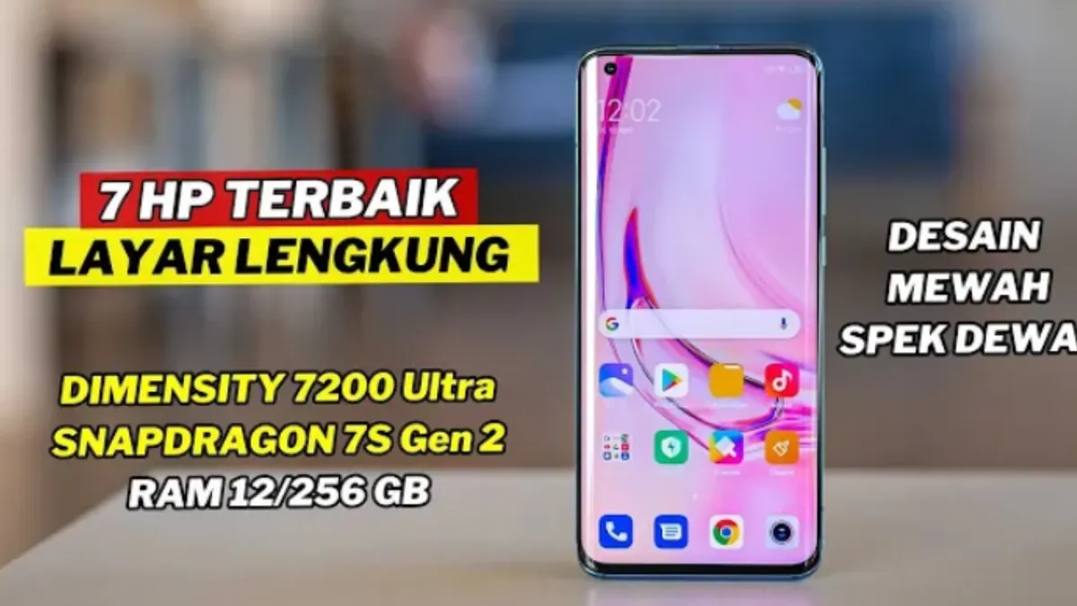 Ilustrasi HP Layar Lengkung Terbaik