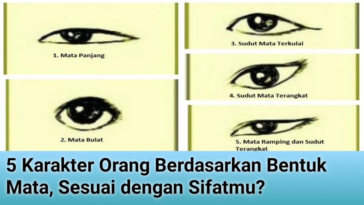 Mengungkap Karakter Orang Berdasarkan Bentuk Mata