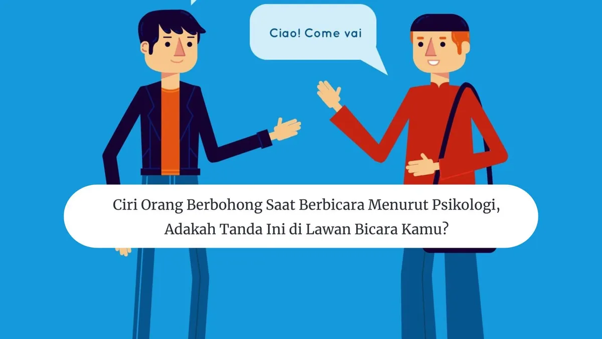 Ilustrasi berbohong saat berbicara.