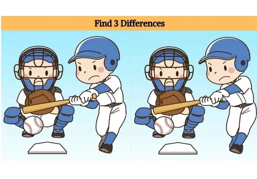 Tes IQ: Punya Mata Setajam Elang? Coba Temukan 3 Perbedaan di&nbsp;Gambar Pria Bermain Baseball