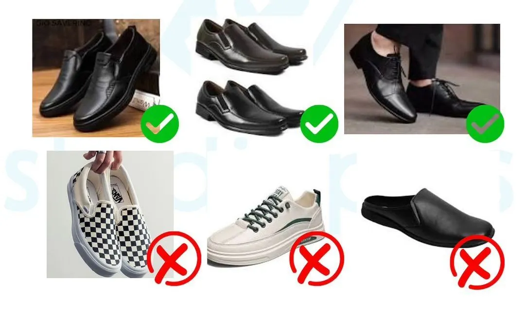 Ketentuan sepatu pria SKD CPNS 2024 mengharuskan sepatu hitam formal dan tertutup agar peserta dapat mengikuti ujian.