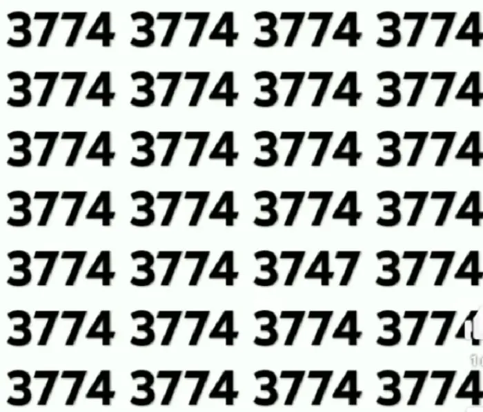 Apakah kamu bisa menemukan kombinasi angka yang berbeda dari deretan 3374 dalam lima detik saja Cobalah jawab tes IQ ini.