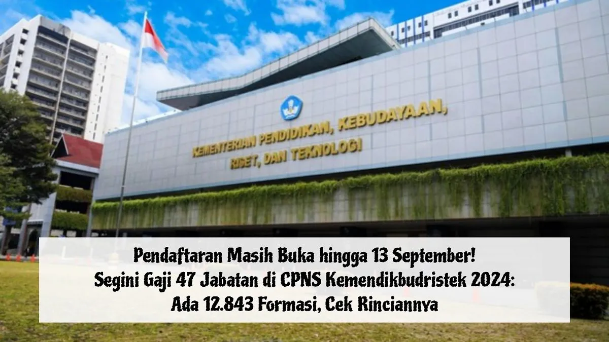 Berdasarkan laman resminya, di tahun anggaran 2024 ini Kemendikbudristek membuka 12.843 formasi pada seleksi CPNS.