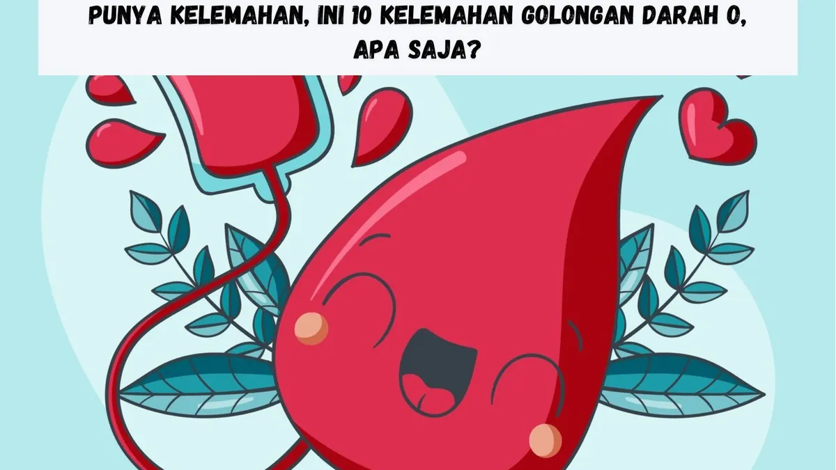 Namun, seperti halnya golongan darah lainnya, golongan darah O juga memiliki kelemahan yang tidak banyak diketahui oleh orang-orang.