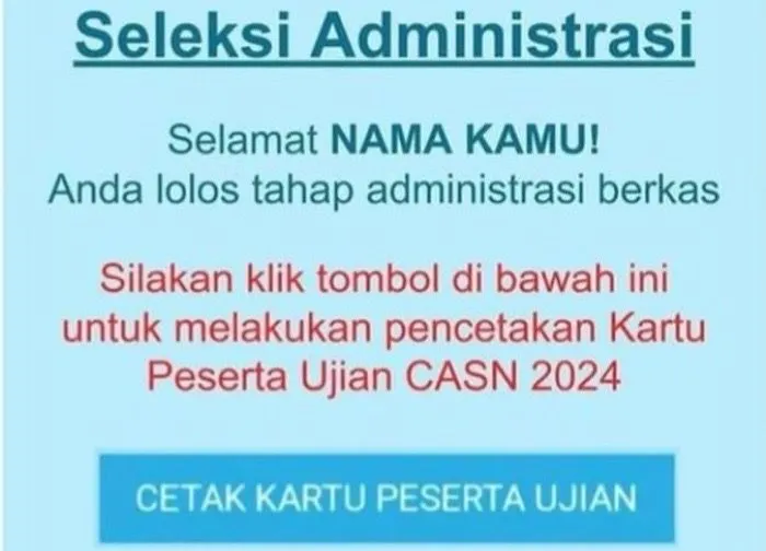 Ilustrasi cara cek hasil seleksi administrasi CPNS 2024