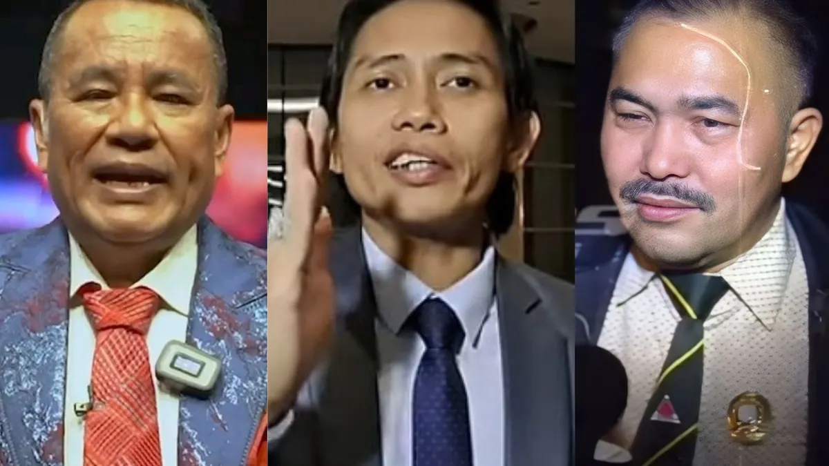 Potret pengacara Hotman Paris (kiri), Toni RM (tengah), Kamaruddin Simanjuntak (kanan).