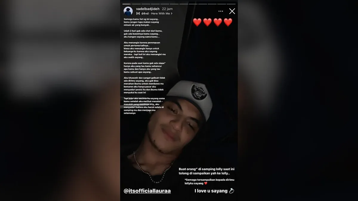 Perseteruan dengan Nikita Mirzani Makin Panas, Vadel Badjideh Sampaikan Pesan Haru Ini untuk Lolly