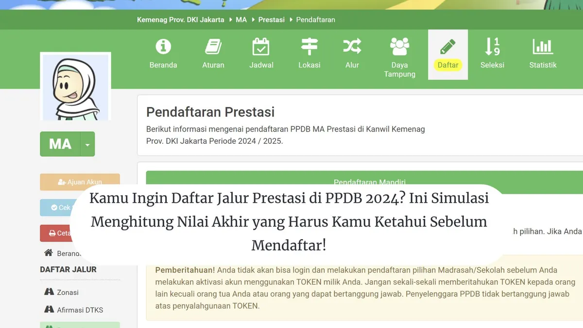 Untuk jalur prestasi di PPDB 2024, baik akademik maupun non-akademik, penentuan nilai akhir menjadi hal yang penting.