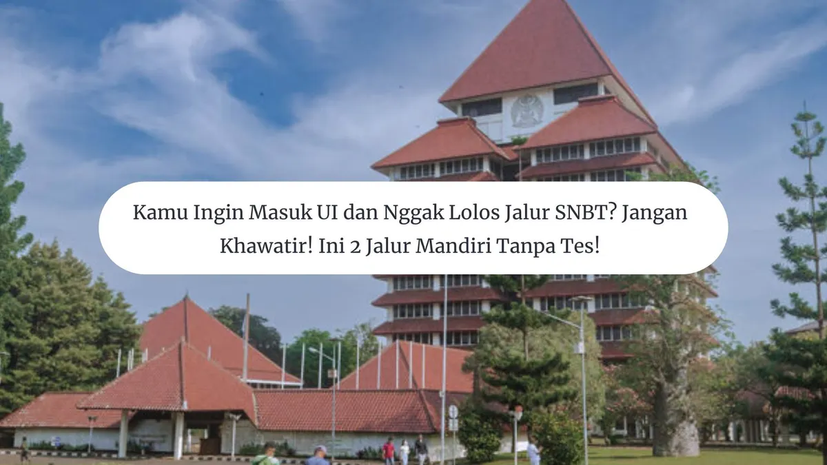Universitas Indonesia (UI) tetap menjadi incaran banyak calon mahasiswa setiap tahunnya. Namun, tidak semua bisa lolos melalui Seleksi Nasional Berdasarkan Tes (SNBT).