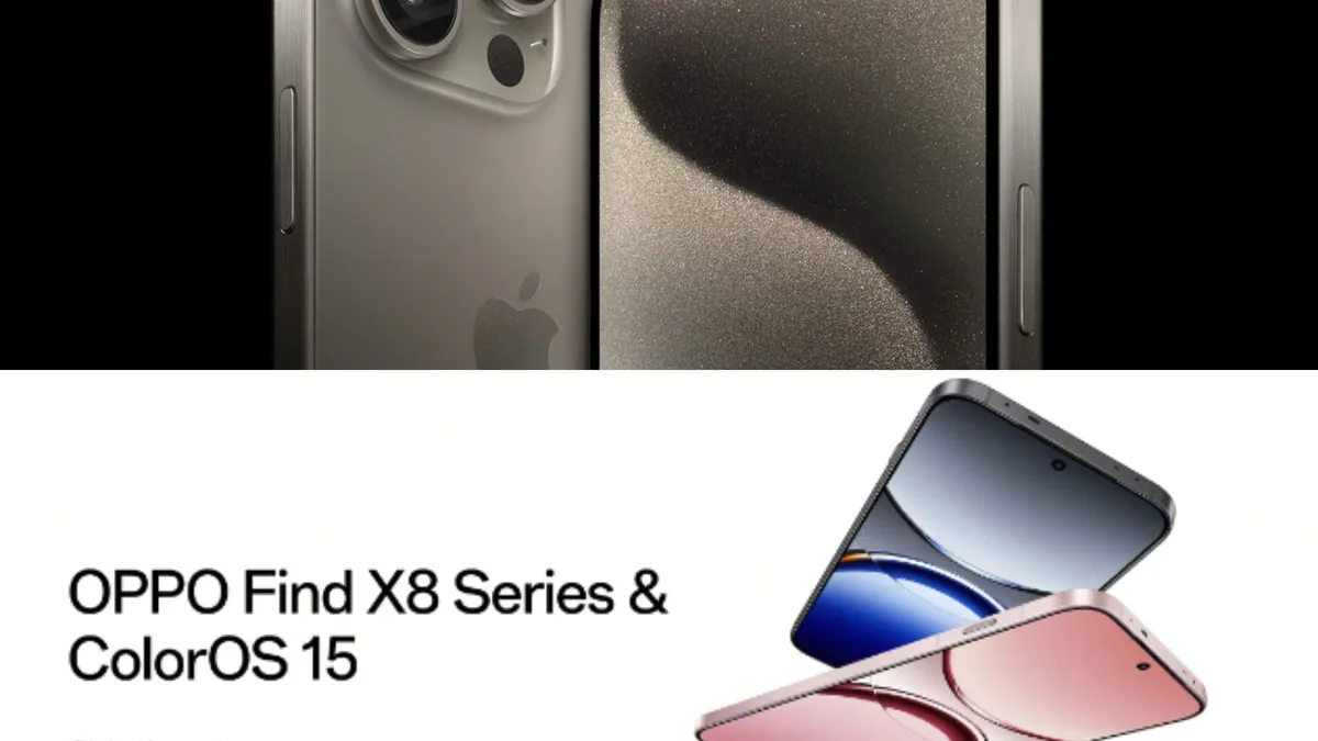 iPhone 15 dan OPPO Find X8