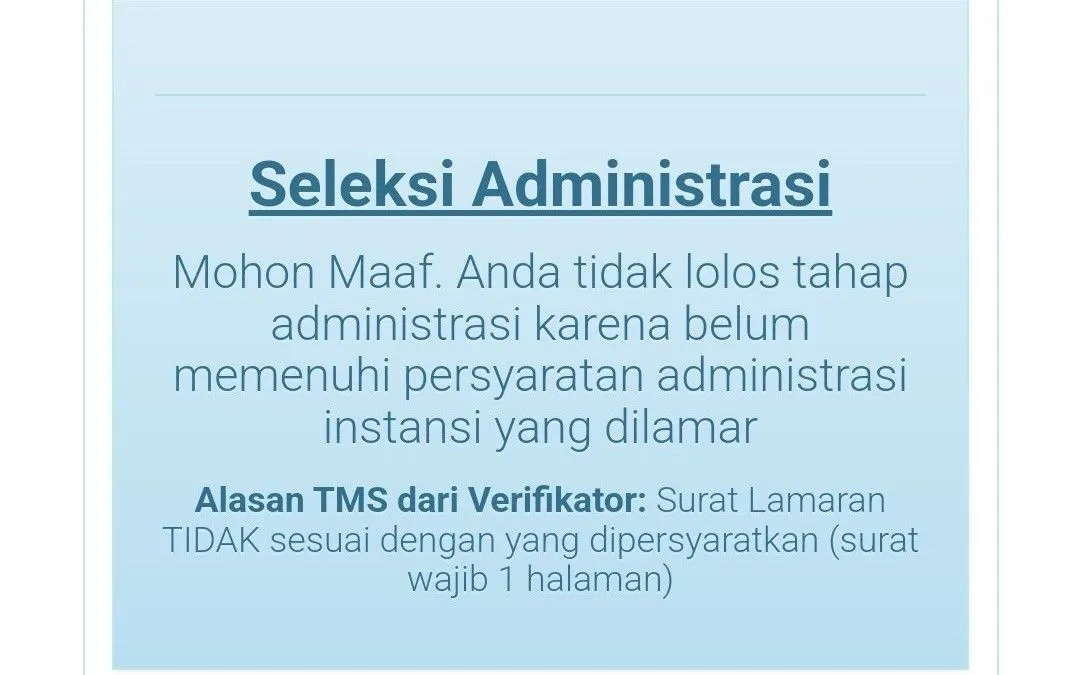 Berdasarkan timeline CPNS 2024, pengumuman hasil Administrasi pasca Masa Sanggah dilaksanakan dalam rentang waktu 23-29 September 2024.