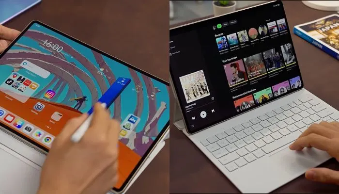 Tablet Huawei Matepad pro 12.2 ini dilengkapi dengan pen stylus untuk alat menggambar atau coret-coret sesuatu.