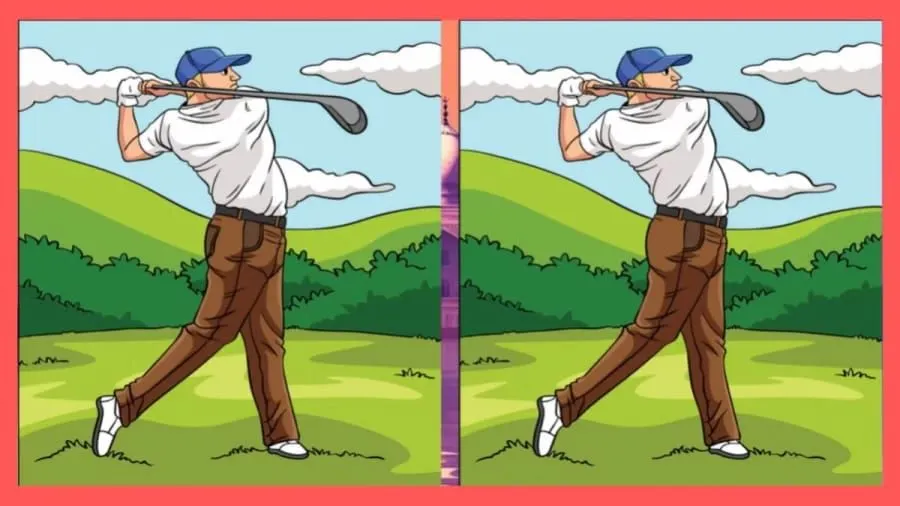 Tes IQ: Uji Kemampuan Observasi dan Temukan 3 Perbedaan pada Gambar Pria Bermain Golf