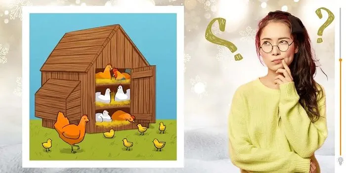 Ilustrasi tes IQ apa yang salah dari gambar kandang ayam.