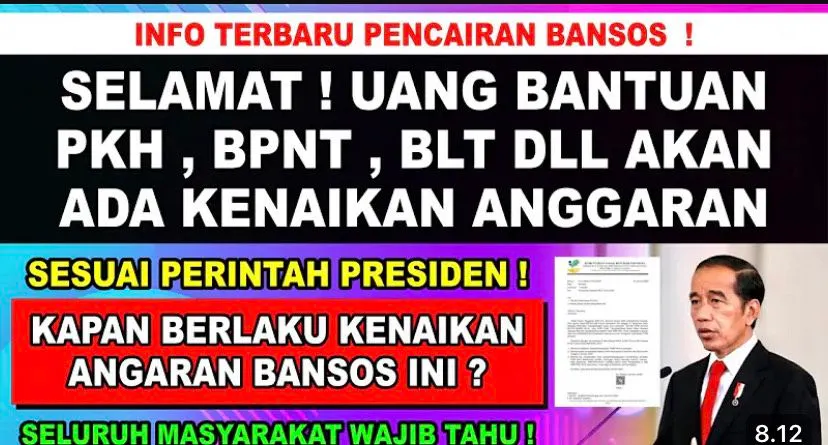 Jokowi akan naikan anggaran Bansos 2025