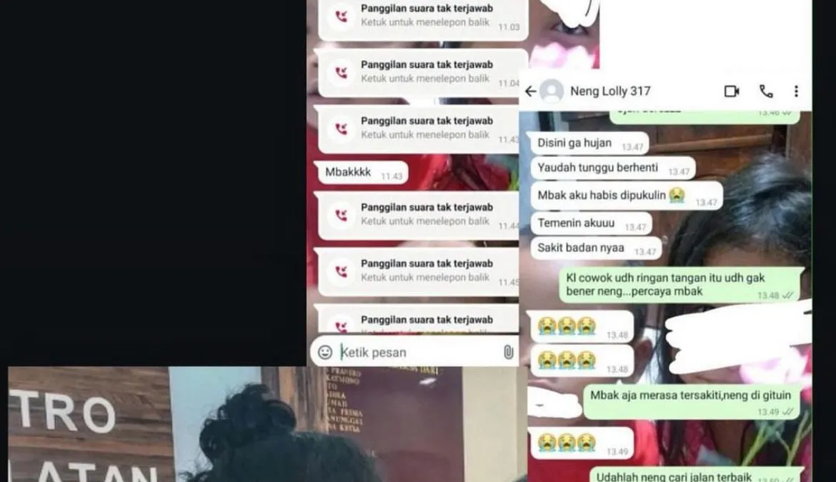 Bukti percakapan Lolly sepmat dipukul oleh Vadel