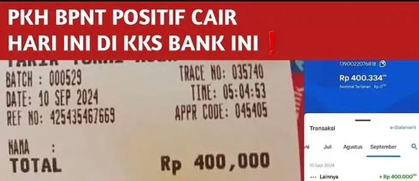 Bansos Rp 400 Ribu Disalurkan BPNT Cek Saldo September 2024