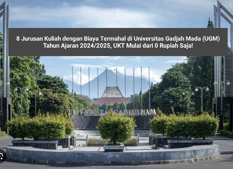 Berikut ini informasi mengenai jurusan kuliah dengan biaya termahal di Universitas Gadjah Mada (UGM) pada tahun ajaran 2024/2025.