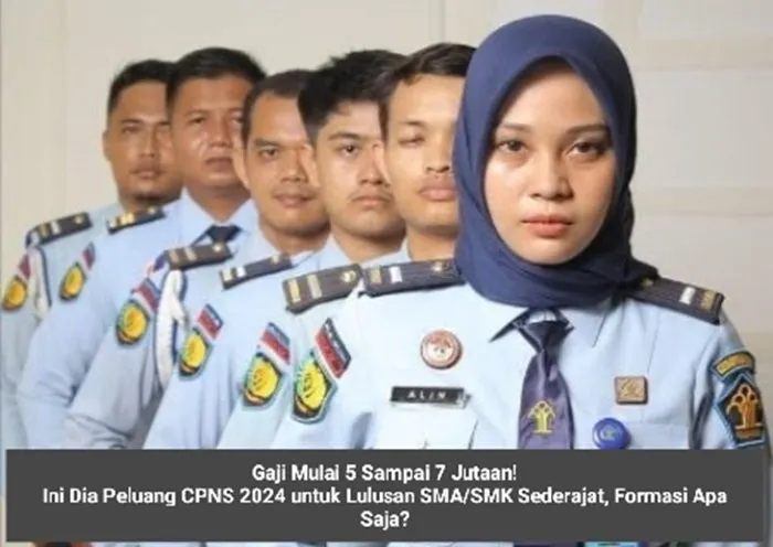 Ilustrasi. Pemerintah sudah membuka formasi CPNS 2024 untuk lulusan SMA, SMK sederajat yang menawarkan gaji Rp5 juta hingga Rp7 jutaan per bulan.