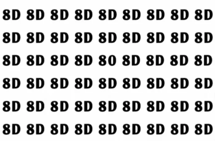 Ketajaman visual atau penglihatan dapat dibuktikan dengan bermain tes IQ melalui tantangan menebak angka berbeda.