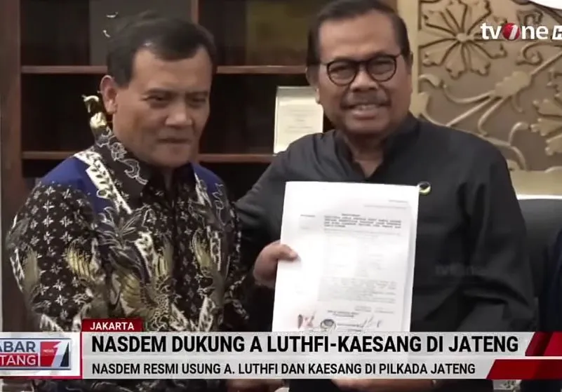 NasDem Keluarkan SK Resmi Dukung Luthfi- Kaesang Maju di Pilkada Jawa Tengah