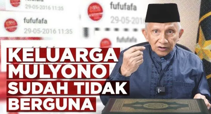 Tanggapan Amien Rais soal akun Fufufafa yang diduga milik Gibran.