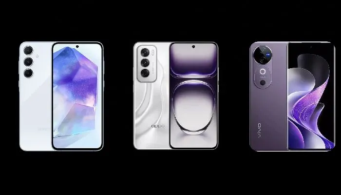 Samsung Galaxy A55, Oppo Reno 12, dan Vivo V40
