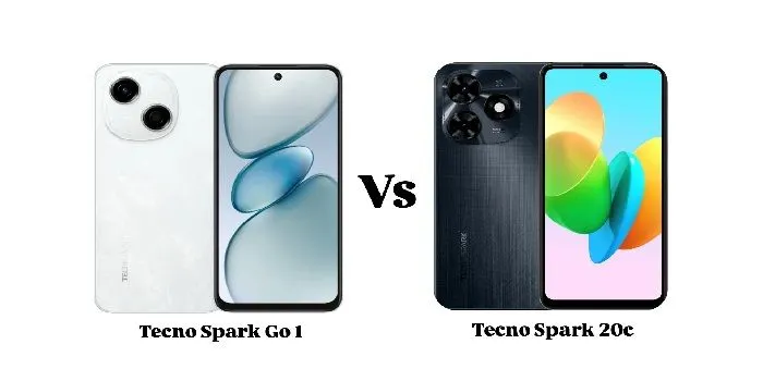 Compare Tecno Spark Go 1 Vs Tecno Spark 20c dilakukan berdasarkan spesifikais, fitur dan harga masing-masing Hp rilisan tahun 2024.