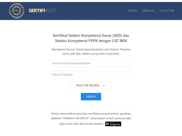 Illustrasi. Sertifikat SKD CPNS 2024 