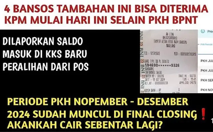 Ada 4 Bantuan Sosial Tambahan Lainnya yang Cair Oktober 2024