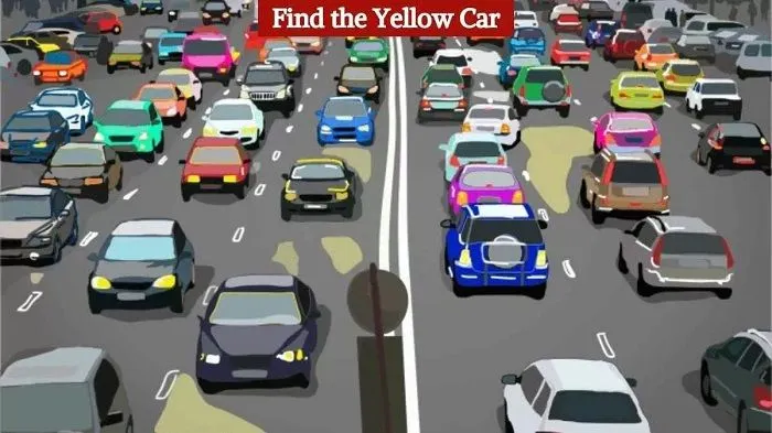 Tes Penglihatan: Uji Keterampilan Observasimu! Temukan Mobil Berwarna Kuning Cerah pada Gambar Lalu Lintas Ini