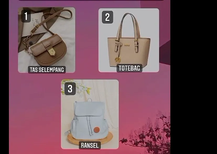 Tes Kepribadian: Pilih Tas Selempang, Tote Bag atau Ransel? Cari Tahu Sifat Positifmu dari Tas yang Disukai!