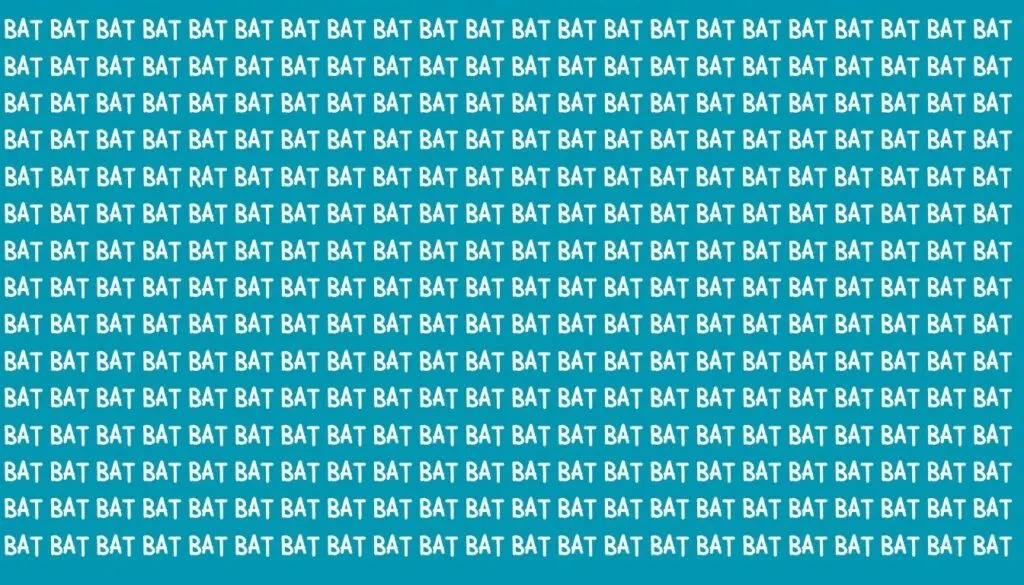 Tes Penglihatan: Asah Kemampuan Observasimu dengan Temukan Kata RAT di Antara BAT dalam Waktu 15 Detik!