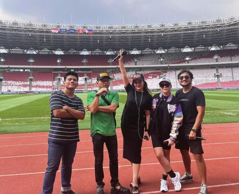 Anang Hermansyah dan Ashanty di Stadion GBK