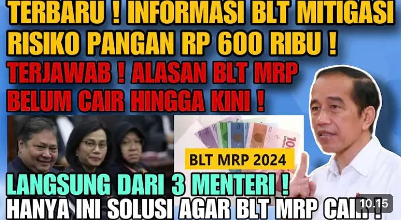 pencairan BLT MRP senilai Rp 600 ribu tak kunjung cair